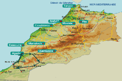 carte agadir ville